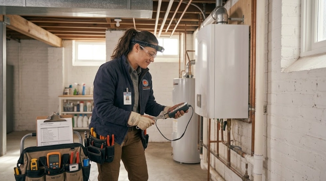 Residential hydronic and steam boiler heating equipment installation with circulators and relief valves